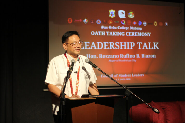 Muntinlupa Mayor Biazon leads oath-taking of 16 student organizations